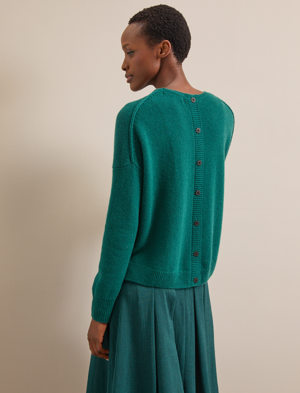 Lainey Cashmere Jumper - Mid Green