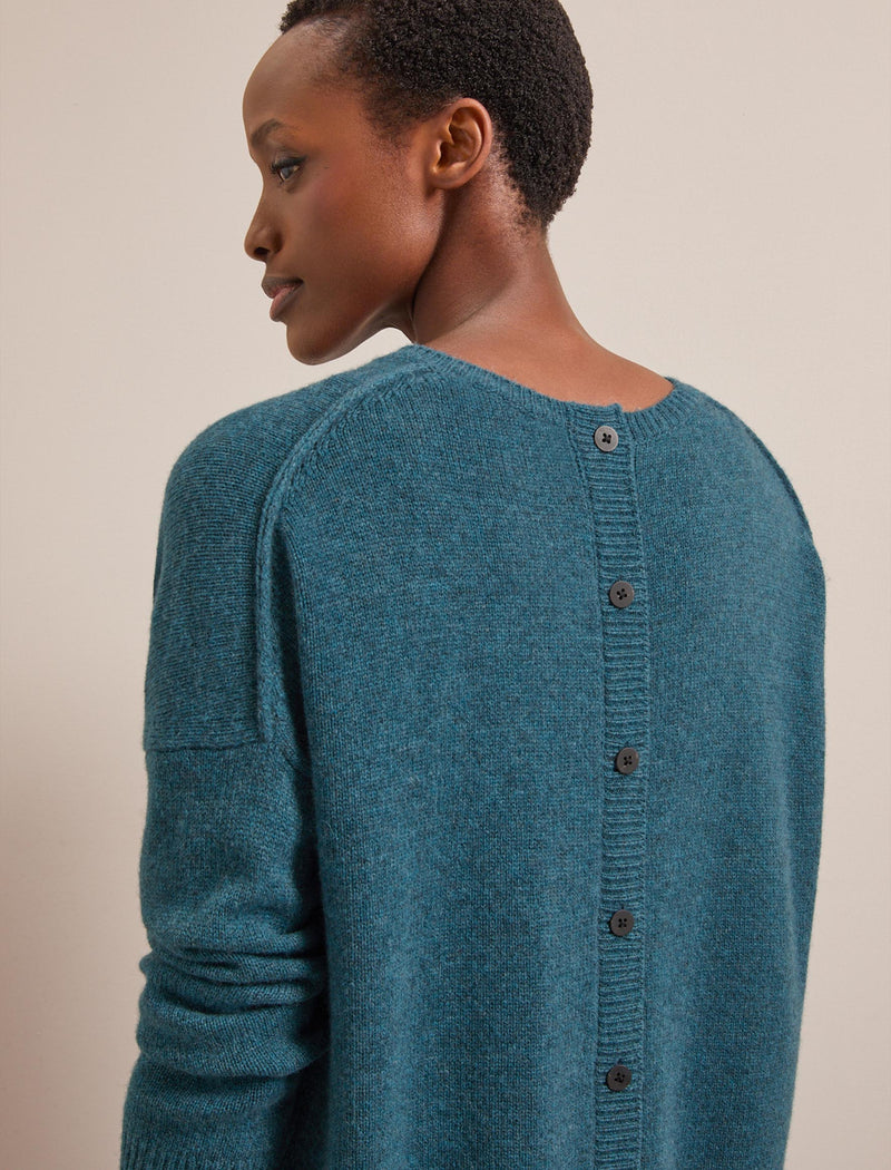 Lainey Cashmere Jumper - Petrol Blue