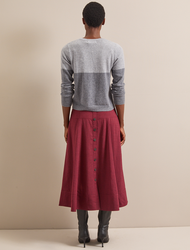 Love Lips Cashmere Jumper - Grey Melange