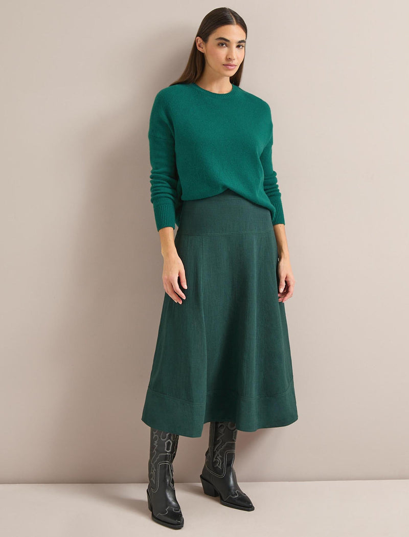 Selma Techni Voile Maxi Skirt - Dark Green