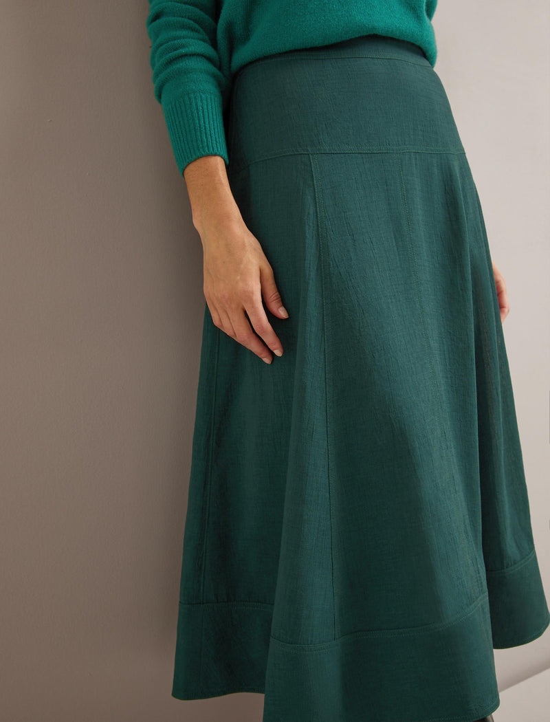 Selma Techni Voile Maxi Skirt - Dark Green