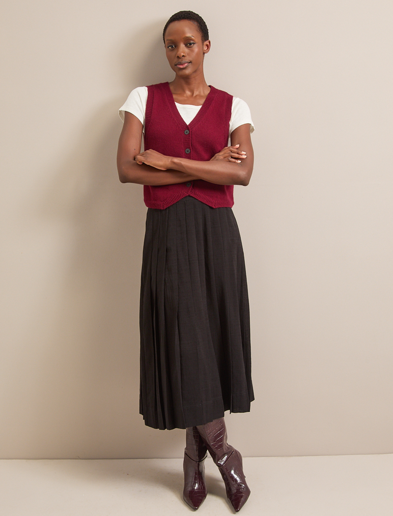 Georgie Techni Voile Maxi Skirt - Black