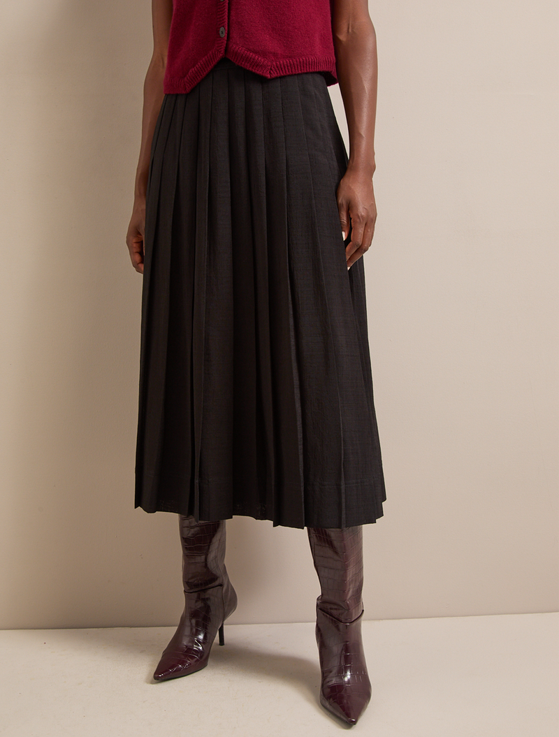 Georgie Techni Voile Maxi Skirt - Black