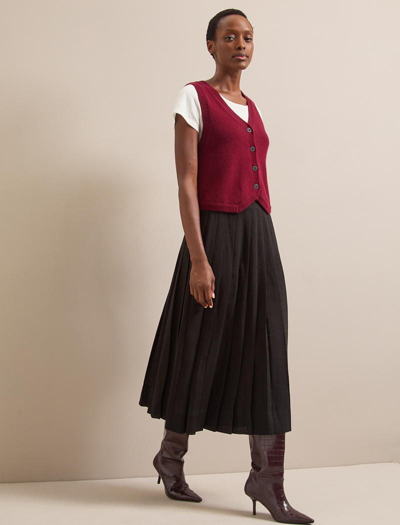 Georgie Techni Voile Maxi Skirt - Black