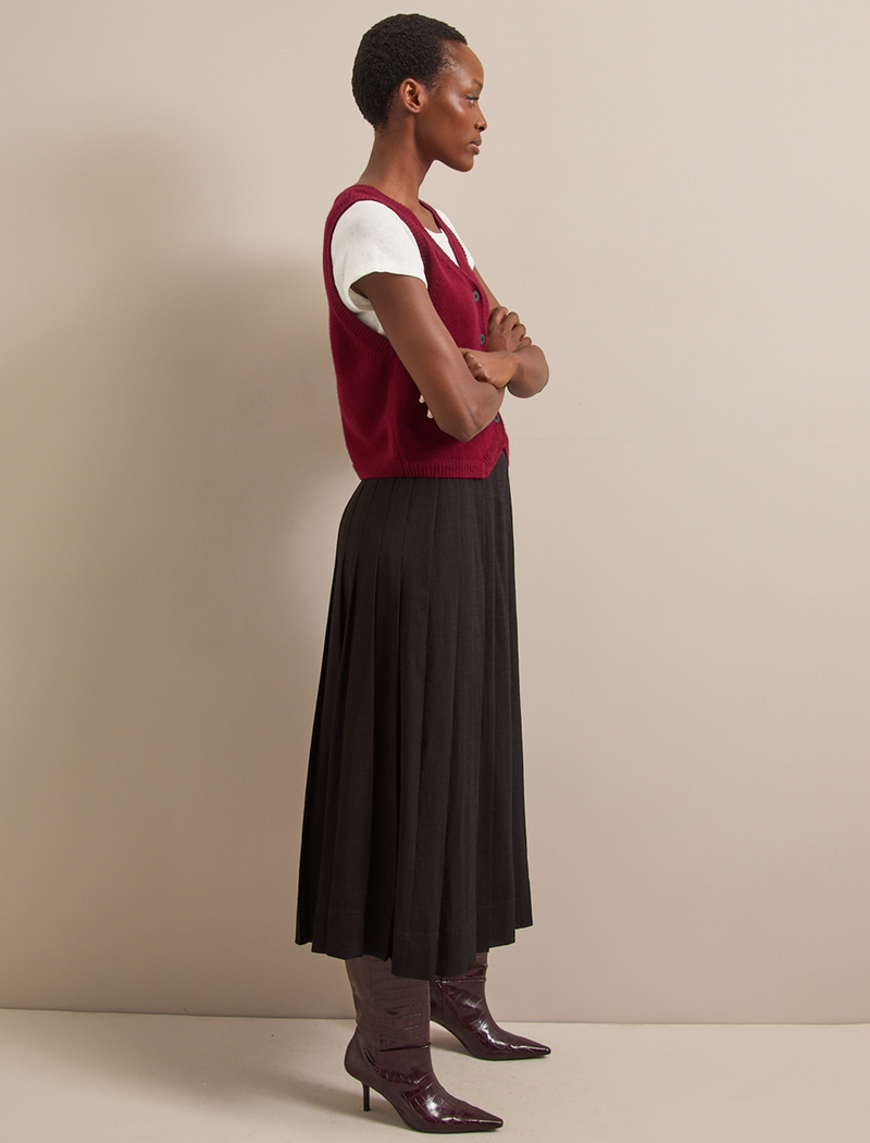 Georgie Techni Voile Maxi Skirt - Black