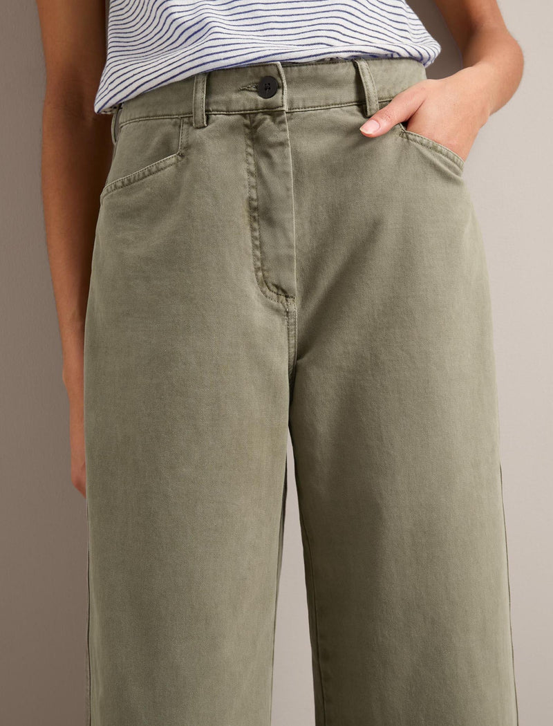 Hayden Cotton Twill Trouser - Khaki
