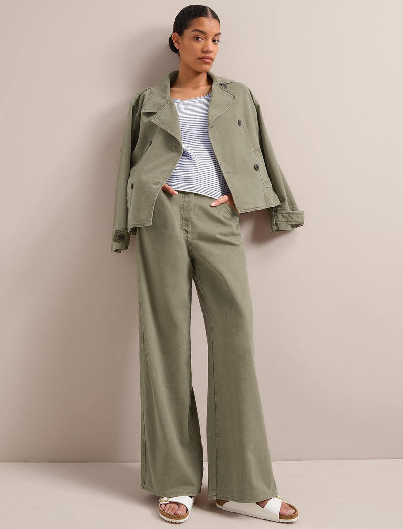 Hayden Cotton Twill Trouser - Khaki