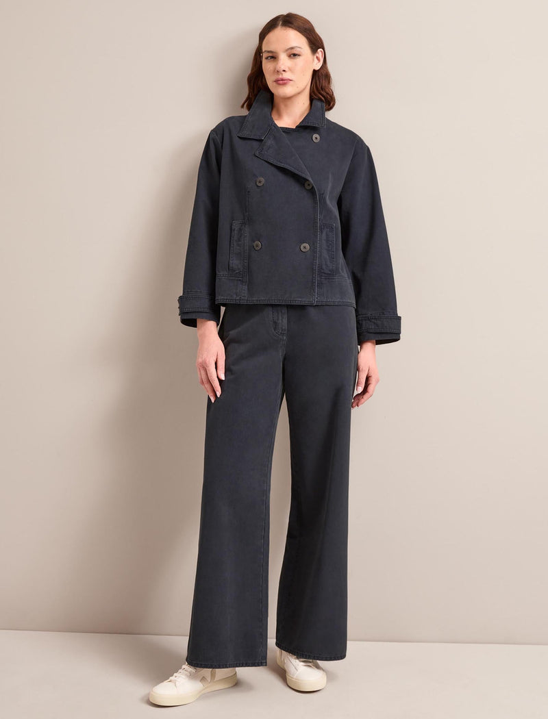 Hayden Cotton Twill Trouser - Navy