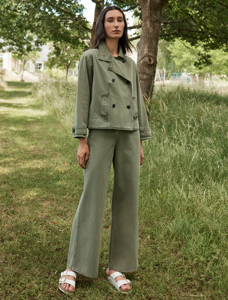 Hayden Cotton Twill Trouser - Khaki