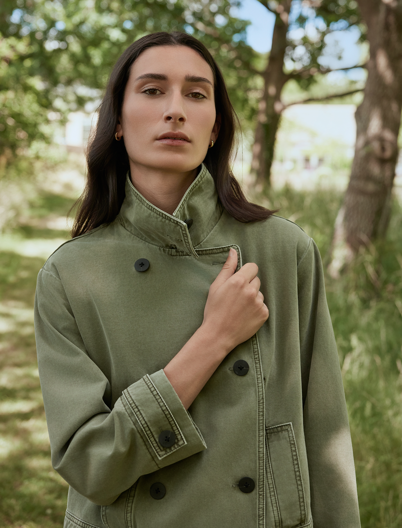 Rory Cotton Twill Jacket - Khaki