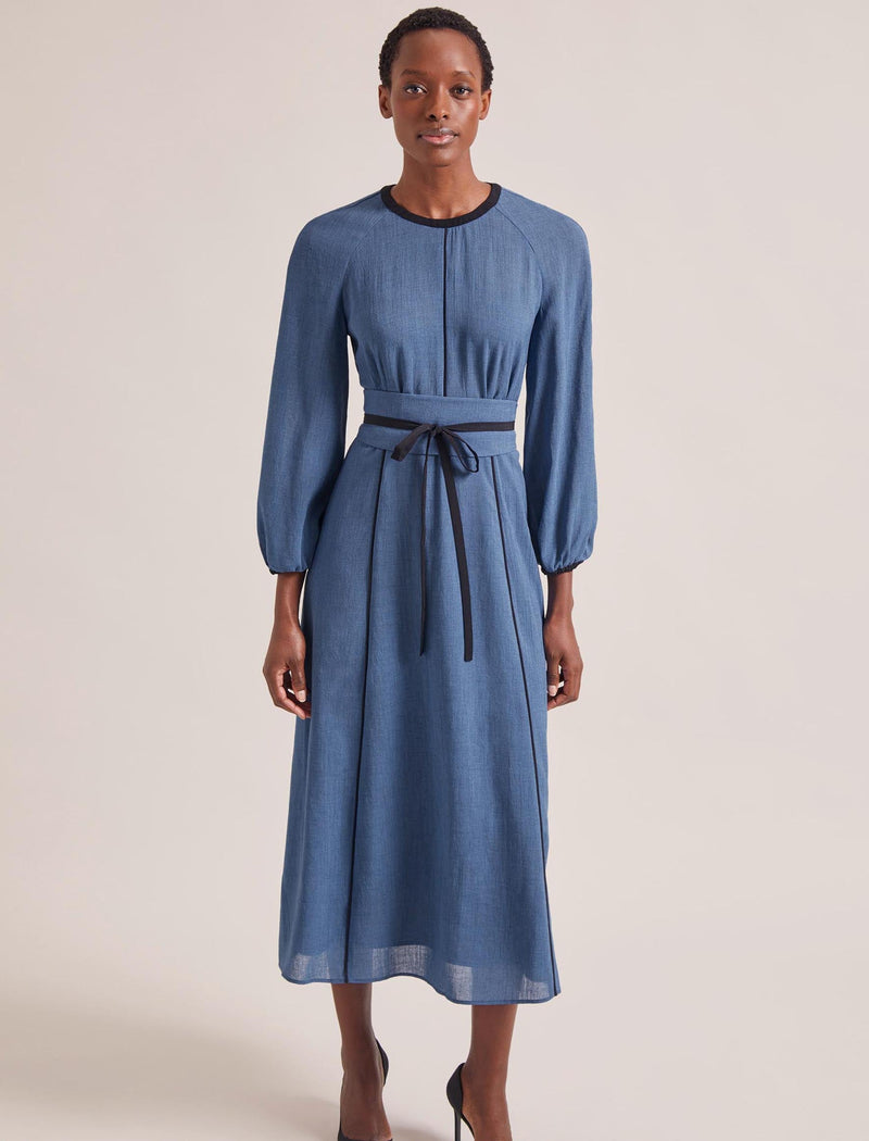 Rosie Techni Voile Maxi Dress - Cornflower Blue