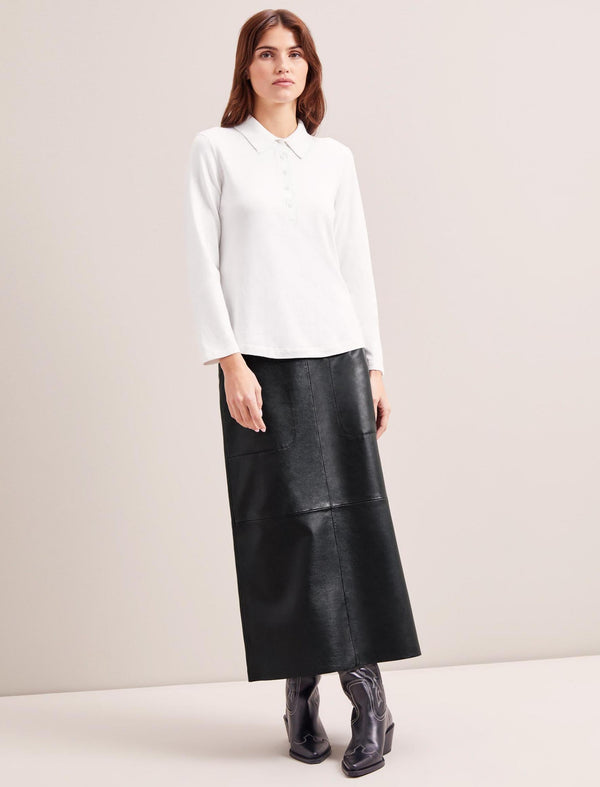 Morgan Cotton Silk Blend T-Shirt - White