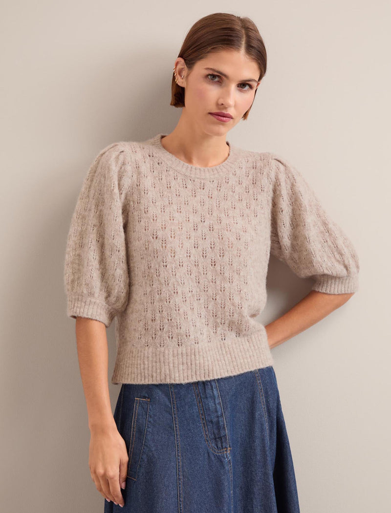 Jolie Alpaca Jumper - Taupe