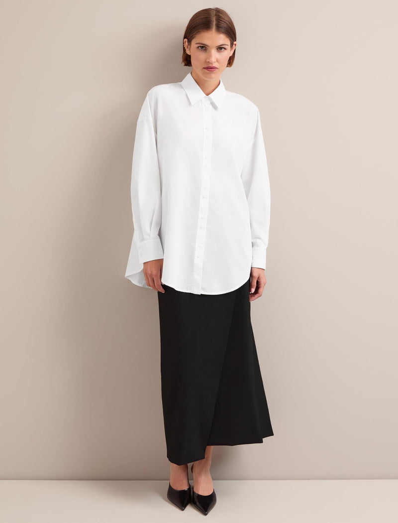 Sammy Organic Cotton Oversized Shirt - White