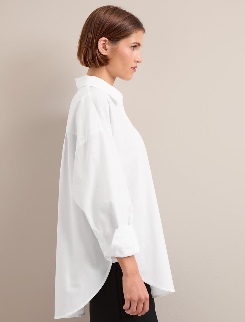 Sammy Organic Cotton Oversized Shirt - White