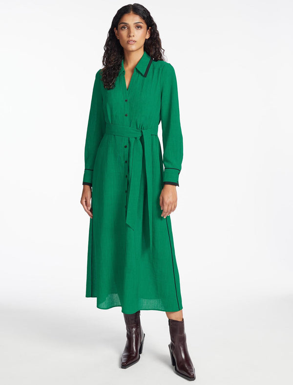 Fallon Techni Voile Maxi Dress - Emerald Green