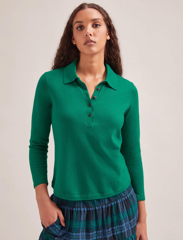 Morgan Cotton Silk Blend T-Shirt - Emerald Green