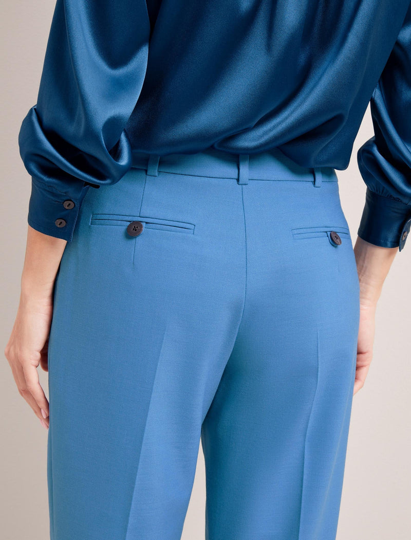 Tristan New Wool Tapered Trouser - Blue