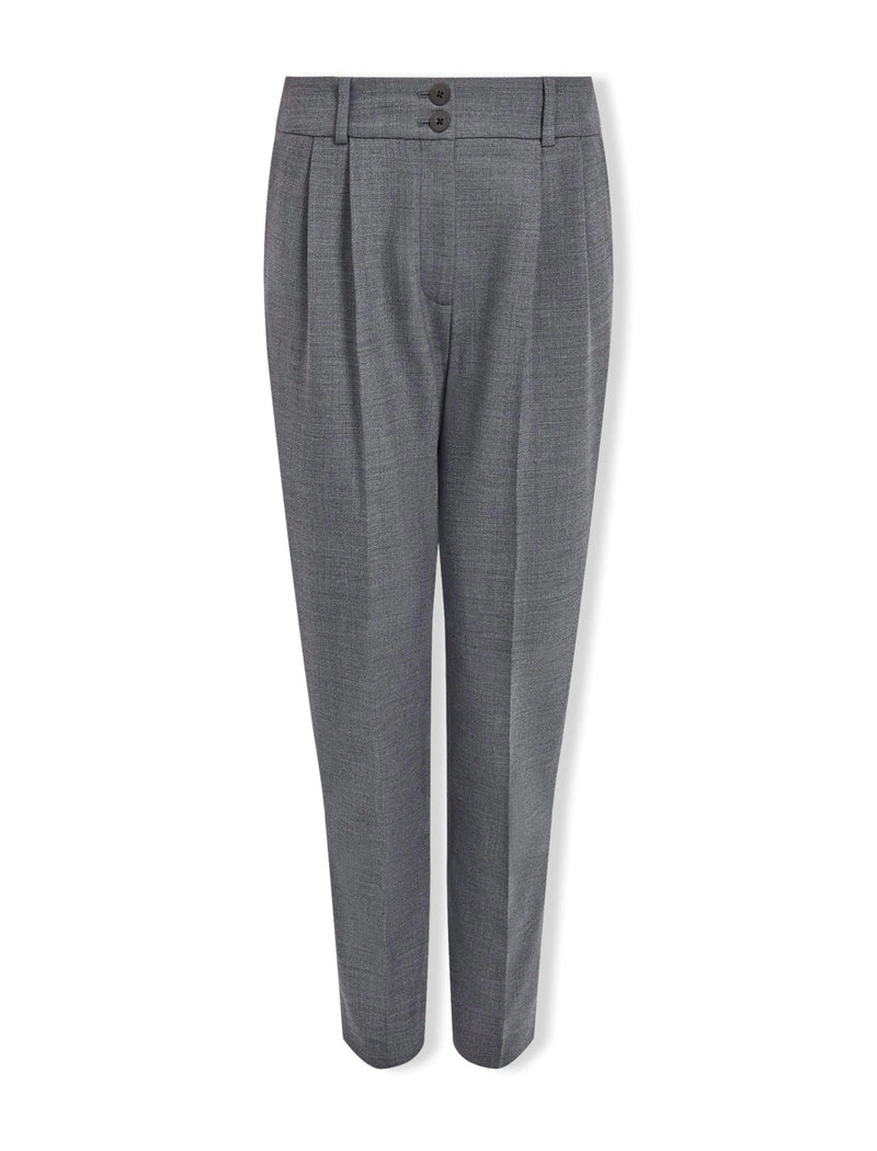 Tristan New Wool Tapered Trouser - Mid Grey