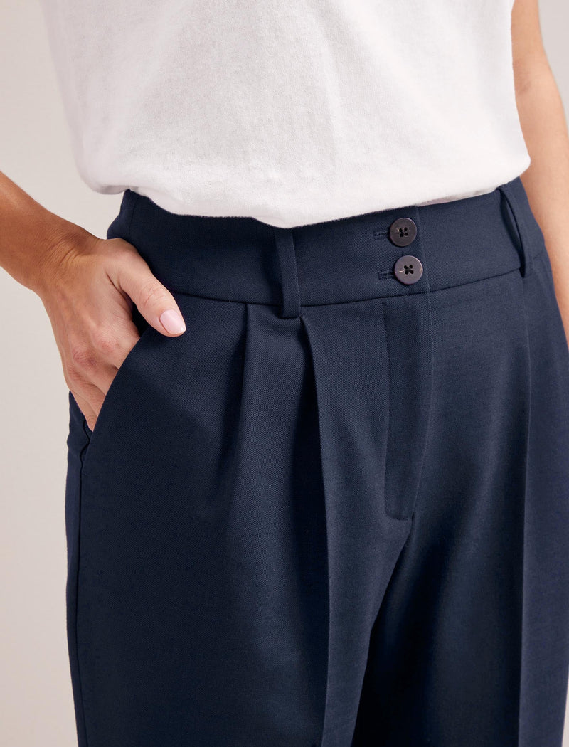 Tristan New Wool Tapered Trouser - Navy