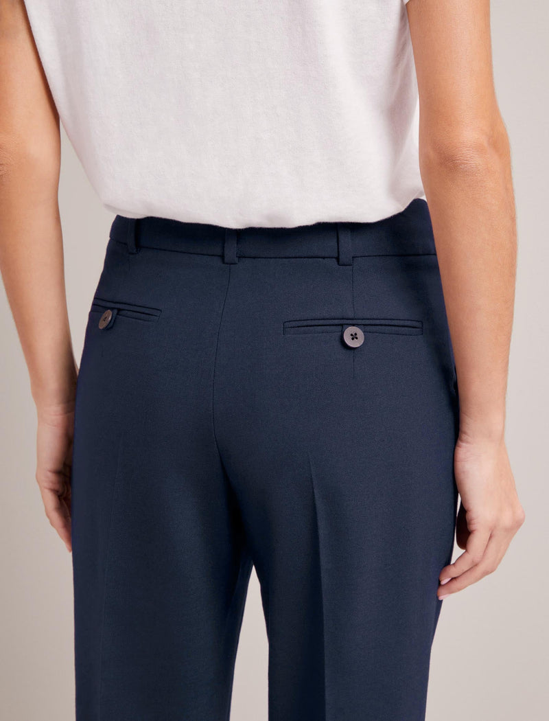 Tristan New Wool Tapered Trouser - Navy