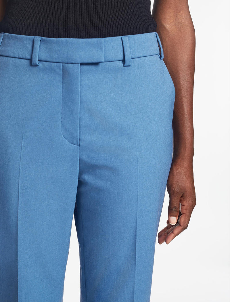 Clement New Wool Turn Up Trouser - Blue