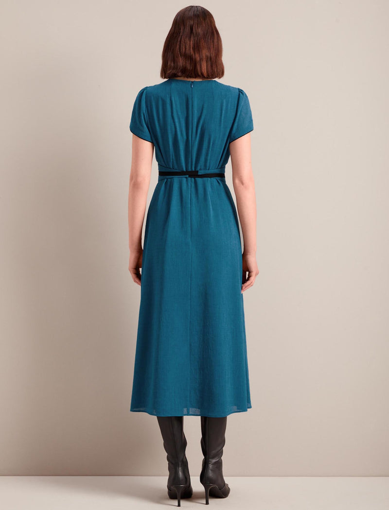 Rosie Techni Voile Maxi Dress - Azure Blue