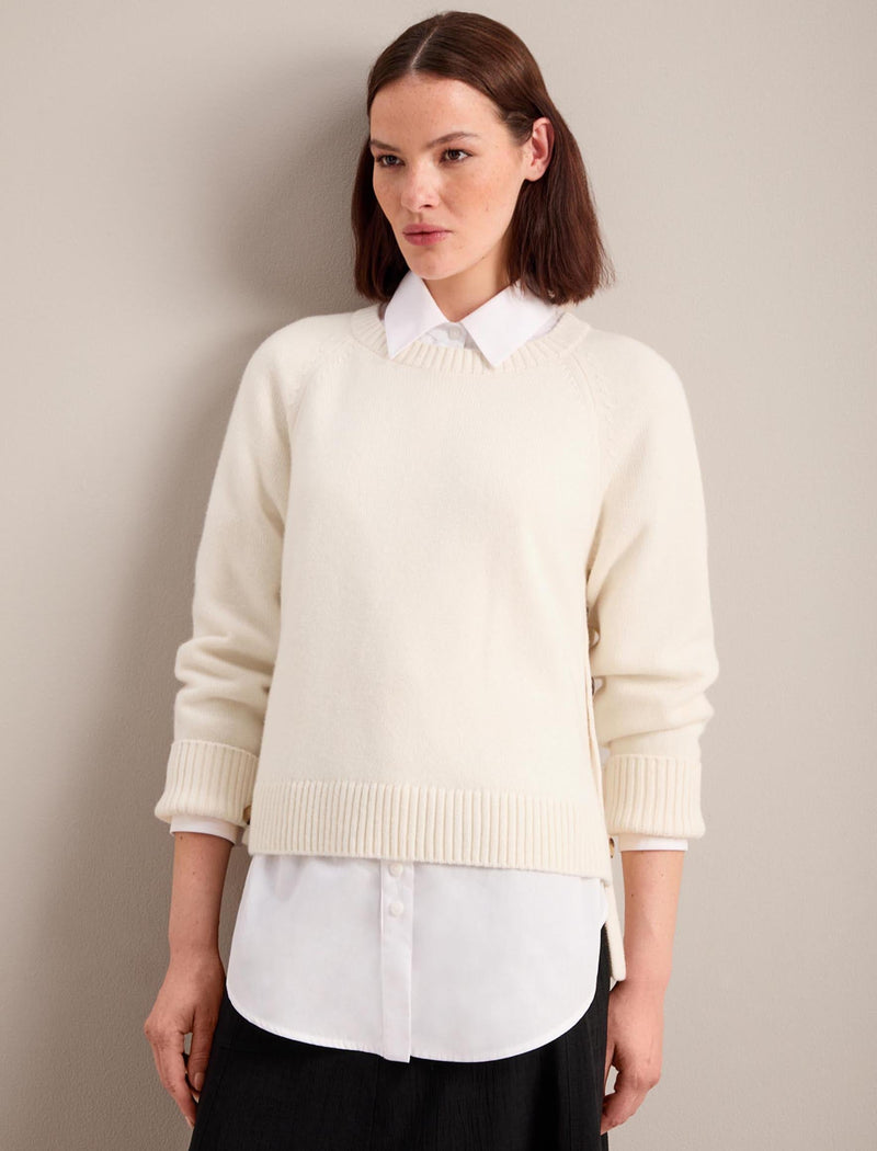 Ezra Cashmere Blend Jumper - Cream