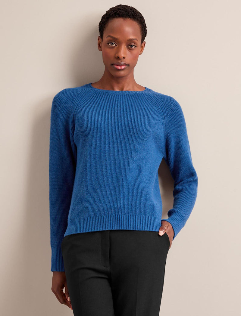 Laurie Cotton Blend Jumper - Bright Blue