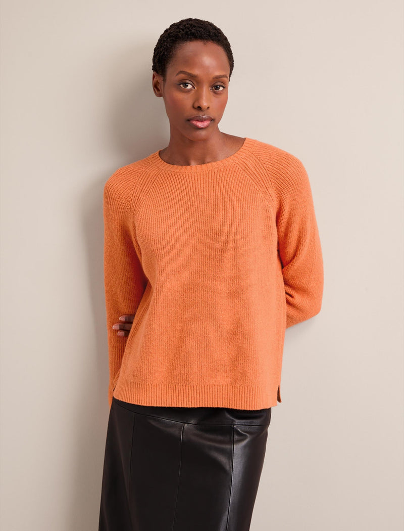 Laurie Cotton Blend Jumper - Orange