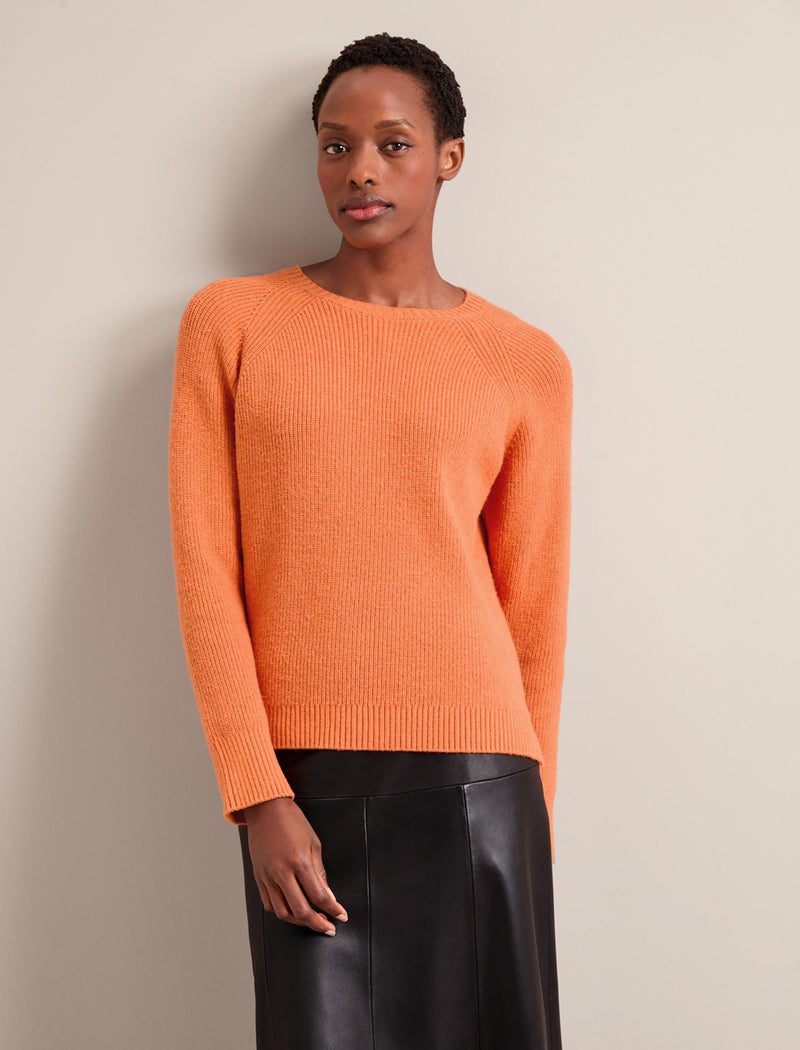 Laurie Cotton Blend Jumper - Orange