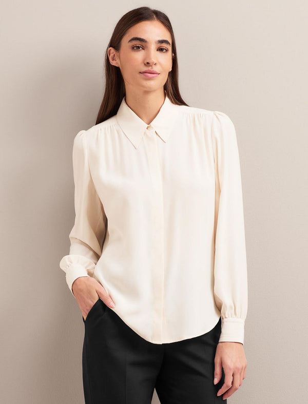 Silk Blouses & Cotton Shirts for Women | Long Sleeved Shirts