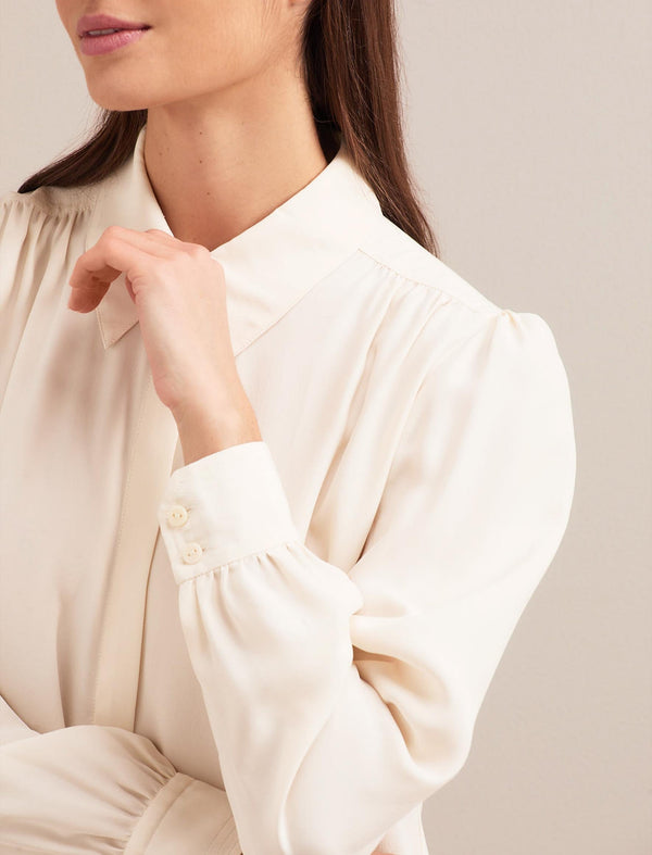 Bria Silk Shirt - Cream