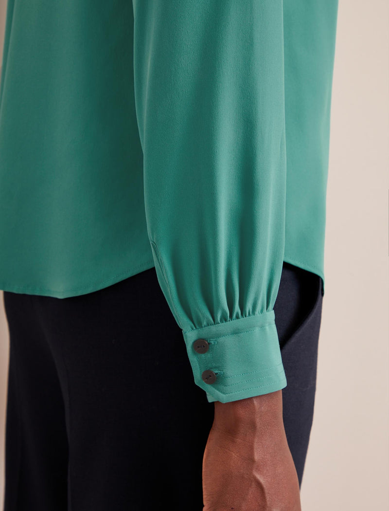 Bria Silk Shirt - Sea Green