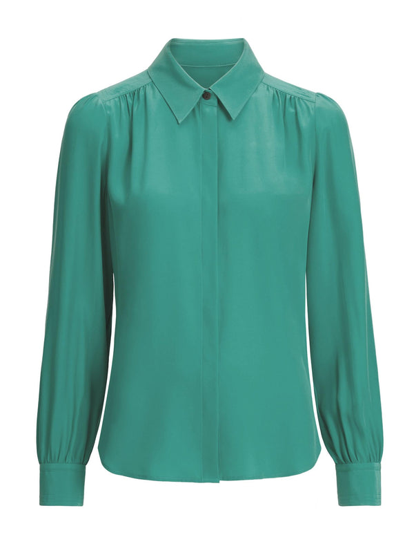 Bria Silk Shirt - Sea Green