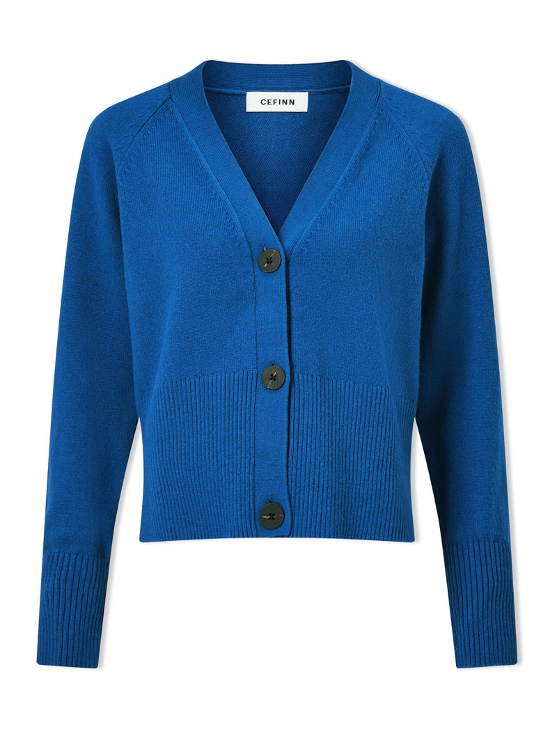 Caro Cotton Cardigan - Bright Blue