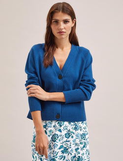 Caro Cotton Cardigan - Bright Blue