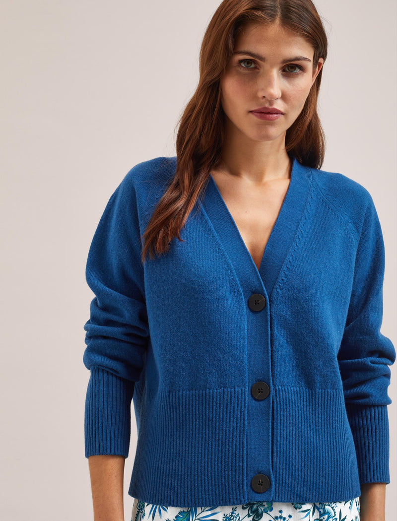 Caro Cotton Cardigan - Bright Blue