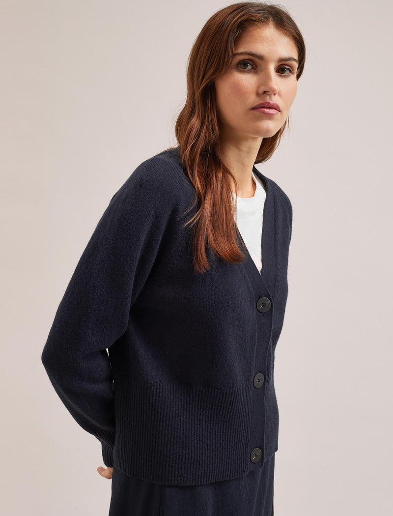 Caro Cotton Cardigan - Navy