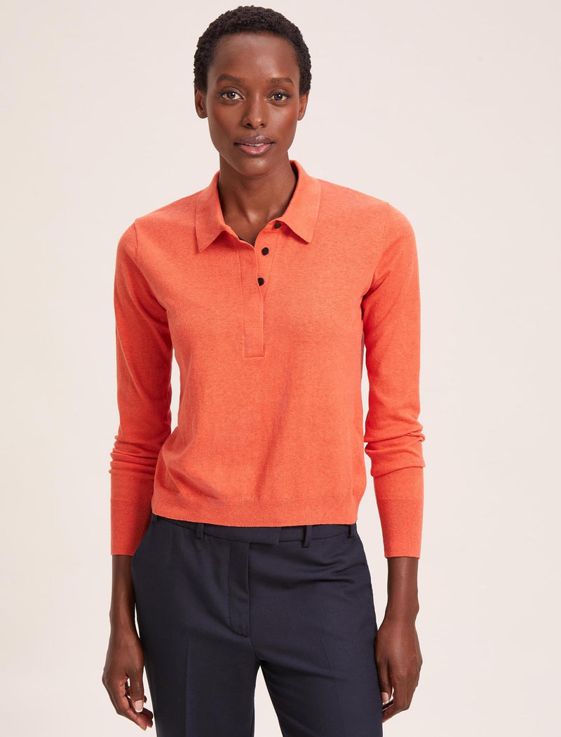 Josie Linen Blend Jumper - Orange