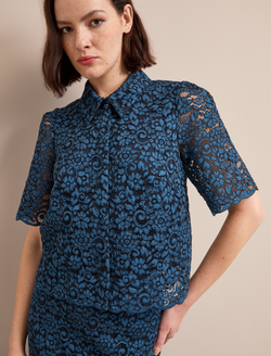 Jacquie Lace Blouse - Navy