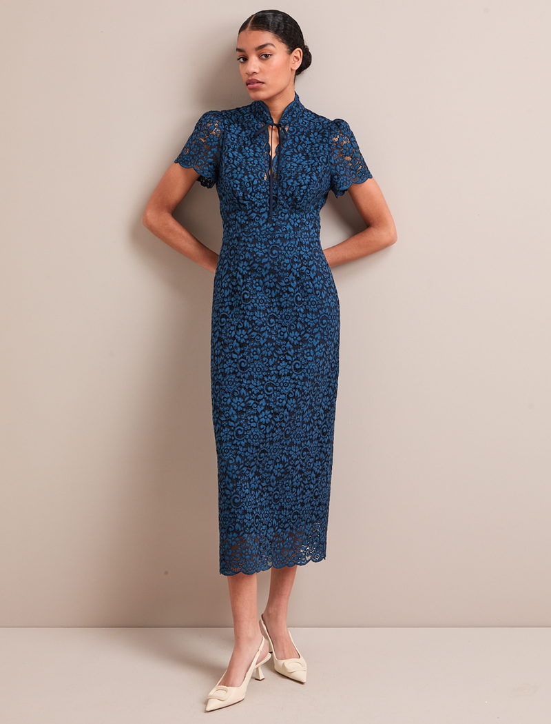 Jacquetta Lace Maxi Dress - Navy