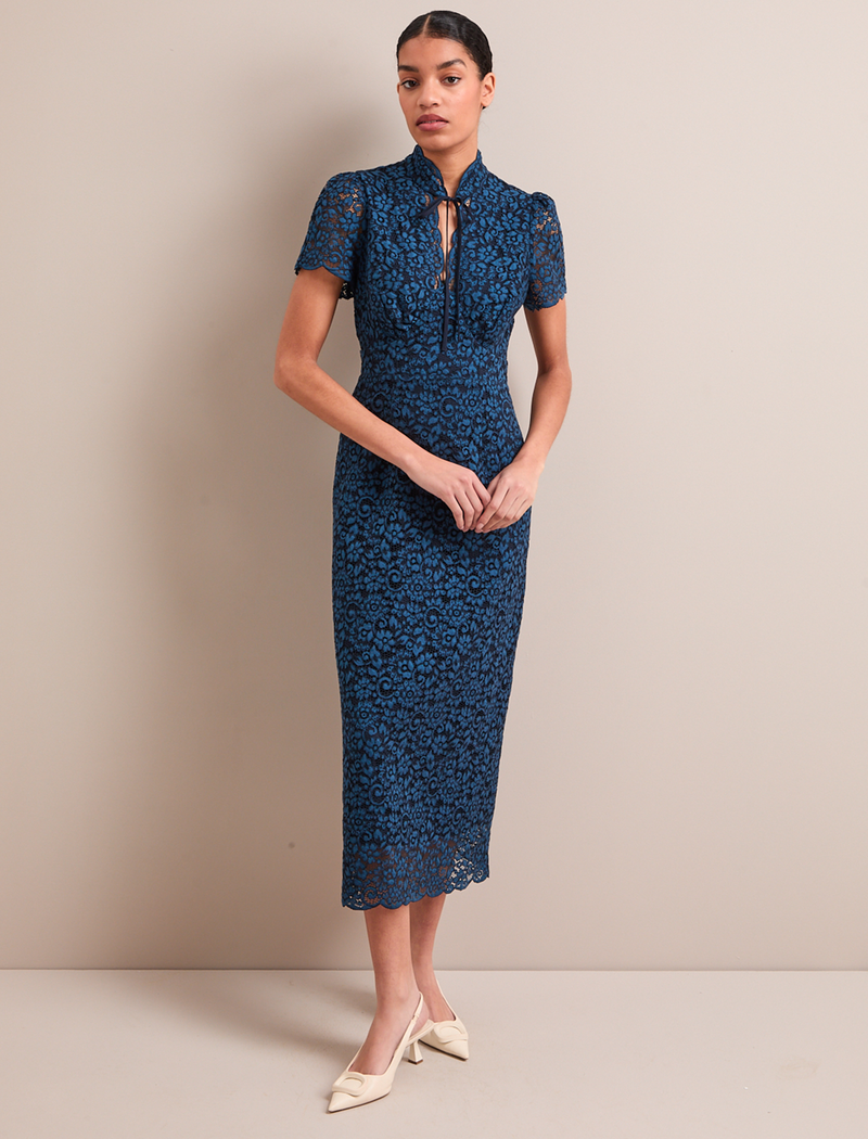 Jacquetta Lace Maxi Dress - Navy