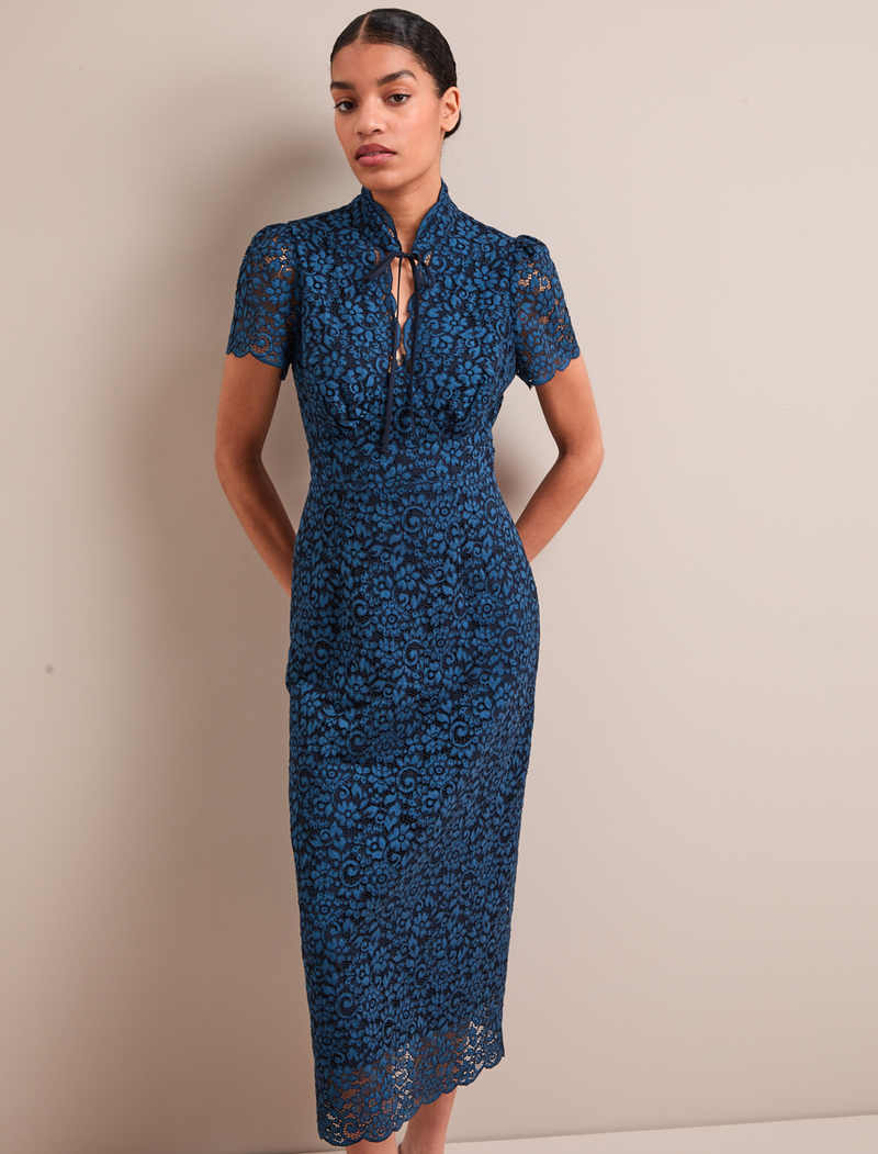 Jacquetta Lace Maxi Dress - Navy