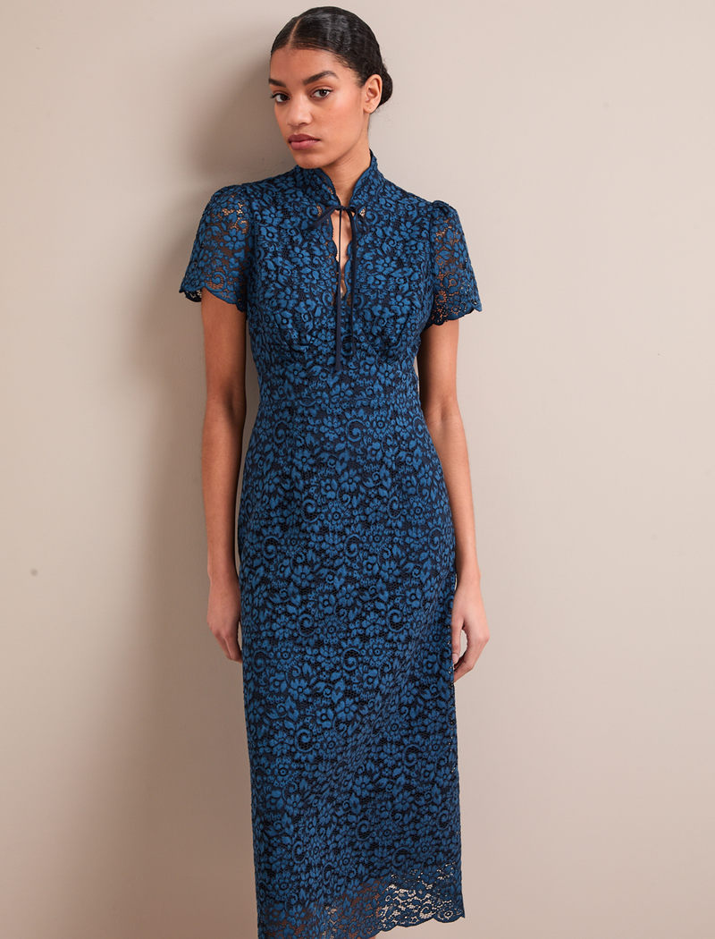 Jacquetta Lace Maxi Dress - Navy