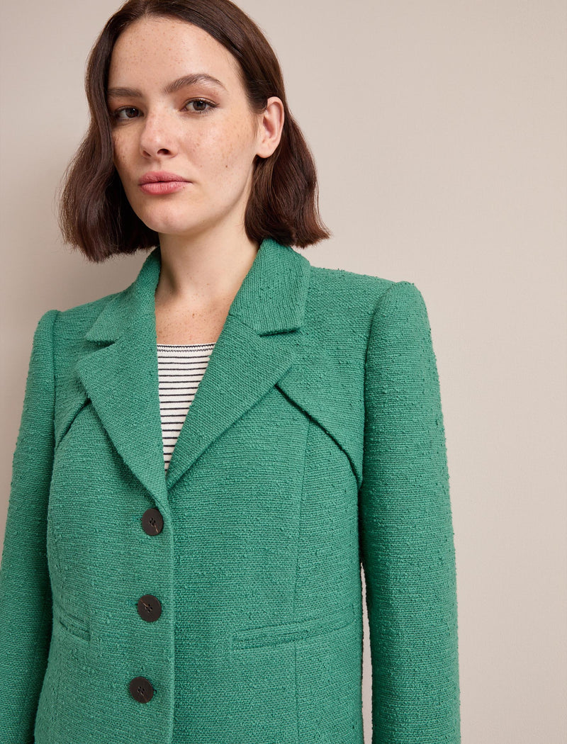 Ronan Organic Cotton Bouclé Jacket - Sage Green