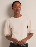 Amalie Linen Blend Jumper - Oatmeal