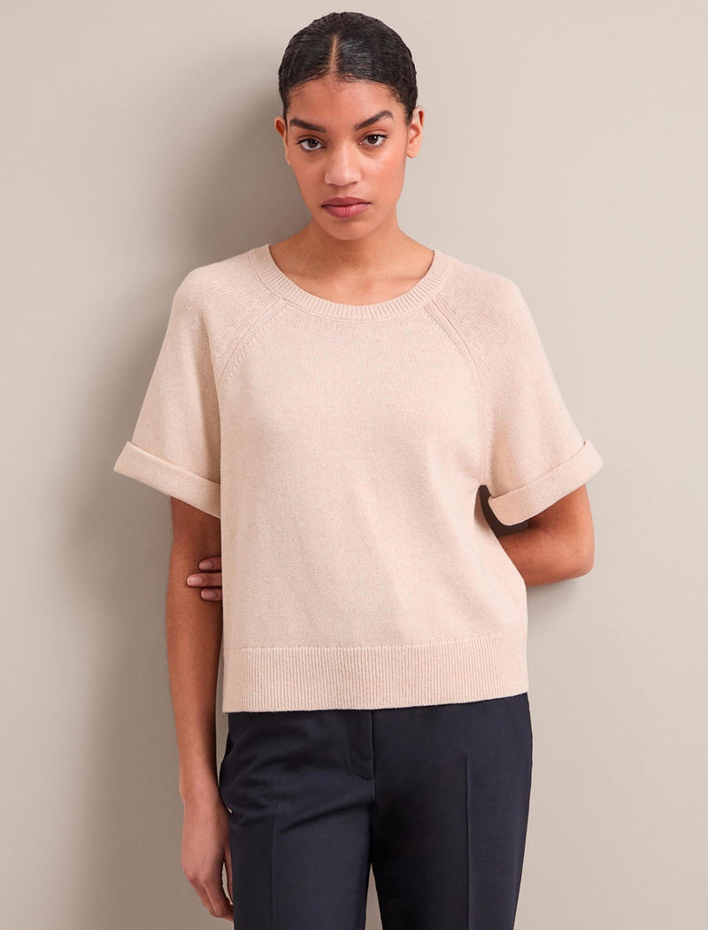 Jerry Linen Blend Jumper - Oatmeal