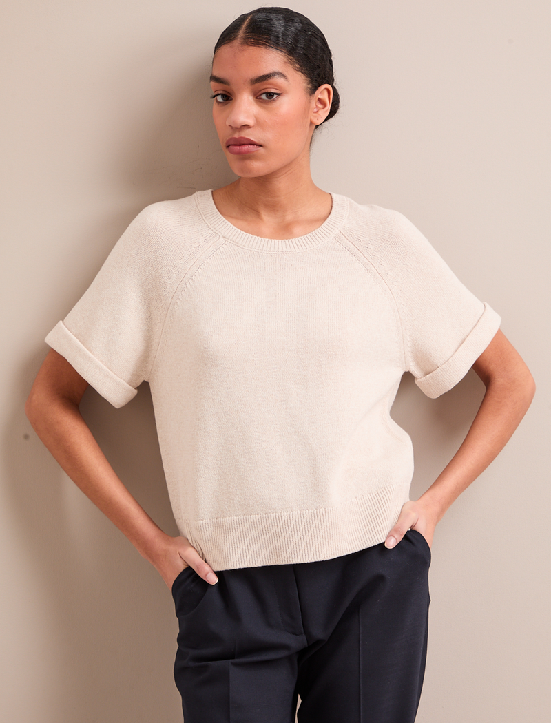 Jerry Linen Blend Jumper - Oatmeal