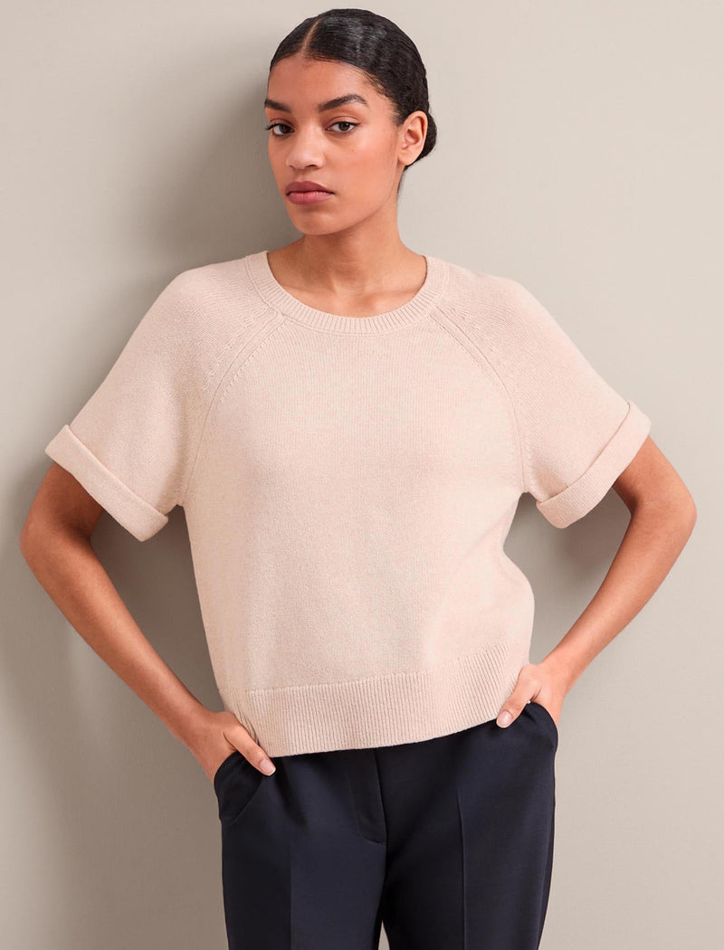 Jerry Linen Blend Jumper - Oatmeal